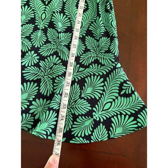 cAbi Palmette Tropical Print Mini Dress Navy/Green Size Small - Picture 12 of 13